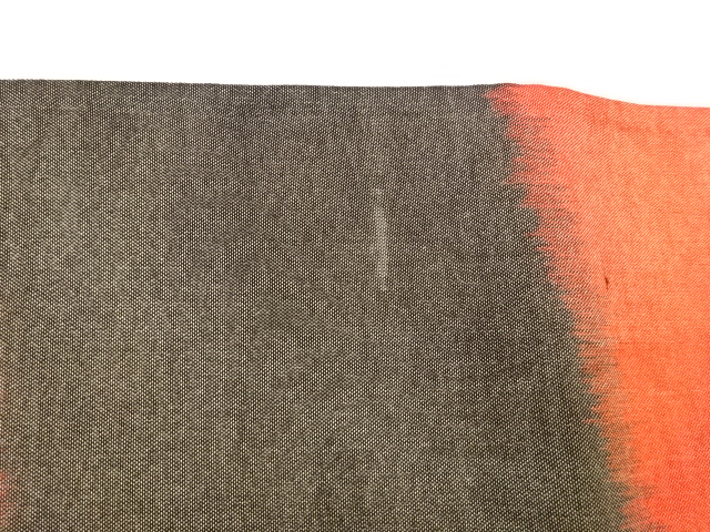  横段に花鳥・幾何学模様織出し袋帯